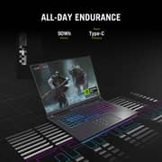 Asus ROG Strix G16 Gaming (2025) Laptop - AMD Ryzen 9-8940HX / 16inch WQXGA / 1TB SSD / 16GB RAM / 8GB NVIDIA GeForce RTX 5060 Graphics / Windows 11 Home / English & Arabic Keyboard / Eclipse Gray / MiddleEast Version - [G614PM-G1S161W]
