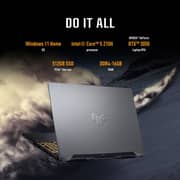 Asus TUF F16 Gaming (2025) Laptop - 2nd Series / Intel Core 5-210H / 16inch FHD+ / 512GB SSD / 16GB RAM / 6GB NVIDIA GeForce RTX 3050 Graphics / Windows 11 Home / English & Arabic Keyboard / Meccha Gray / Middle East Version - [FX607VJ-RL012W]