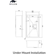 Millen Undermount Single Bowl Sink 1pc - MS15835025GM