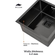 Millen Undermount Single Bowl Sink 1pc - MS454522GM