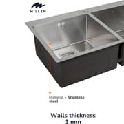 Millen Topmount Single Bowl Sink 1pc - MTPSDB865022SS