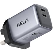 Helix Dual Port Wall Charger Silver - PowerPro-45W