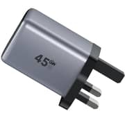 Helix Dual Port Wall Charger Silver - PowerPro-45W