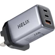 Helix 3 Port Wall Charger Silver - PowerPro-65W