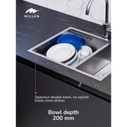 Millen Undermount Double Bowl Sink 1pc - MSDB584420SS