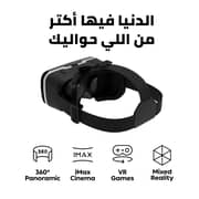 Cardoo Go VR Glasses With Built-in Headset, Black -CEGVRH04B