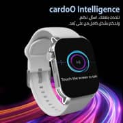 Cardoo X Apex Smart Watch for Unisex 2.01 Inch, Amoled Display, 300 mAh - Silver - CGLWXA04S