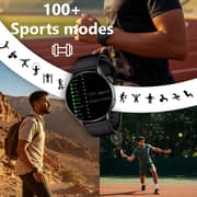 Cardoo X Orbit Smart Watch for Unisex, Amoled Display, 1.6 Inch, 300 mAh - Black