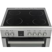 Hoover 4 Burners Ceramic Cooker 60cm Black/Stainless - HVC-V64E-S