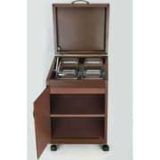 Vincenti Free Standing 2 Dish Food Warmer Trolley Dark Brown - VFWT2D/DB