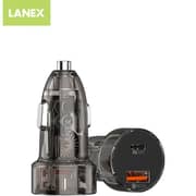 Lanex 2 Port Car Charger Black - LQ10
