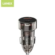 Lanex 2 Port Car Charger Black - LQ10