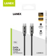 Lanex USB C to C Cable 1.5m Black - LS48CC