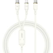 Lanex 2-in-1 Cable Beige With Type C & Lighting 1.2m Beige - LS456T