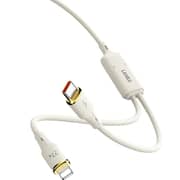 Lanex 2-in-1 Cable Beige With Type C & Lighting 1.2m Beige - LS456T