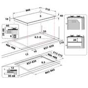 Ariston 5 Burner Gas Hob Black - AGS92SBK