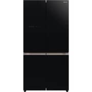 Hitachi French Door Bottom Freezer 569L Glass Black - RWB720VUK04GBK