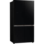 Hitachi French Door Bottom Freezer 569L Glass Black - RWB720VUK04GBK