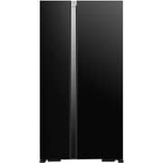 Hitachi Side By Side Refrigerator 595L Glass Black - RS700PUK04GBK