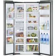 Hitachi Side By Side Refrigerator 595L Glass Silver - RS700PUK04GS