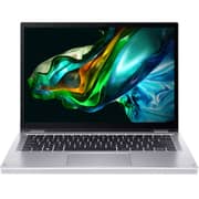 Acer Aspire 3 Spin 14 2-in-1 Convertible (2023) Laptop - Intel Core i3-N305 / 14inch / 256GB SSD / 8GB RAM / Shared Intel UHD Graphics / Windows 11 Home / English Keyboard / Pure Silver / International Version - [A3SP14-31PT-38YA]