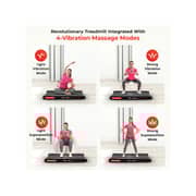 Sparnod Fitness WalkyShaky Walking Pad Treadmill – Compact Under-Desk Treadmill for Home Use | 2.5 HP DC Motor, Vibration Modes, 120kg Capacity,Cardio Equipment Under Desk Fitness