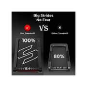 Sparnod Fitness WalkyShaky Walking Pad Treadmill – Compact Under-Desk Treadmill for Home Use | 2.5 HP DC Motor, Vibration Modes, 120kg Capacity,Cardio Equipment Under Desk Fitness