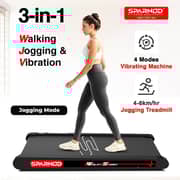 Sparnod Fitness WalkyShaky Walking Pad Treadmill – Compact Under-Desk Treadmill for Home Use | 2.5 HP DC Motor, Vibration Modes, 120kg Capacity,Cardio Equipment Under Desk Fitness