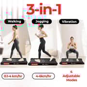 Sparnod Fitness WalkyShaky Walking Pad Treadmill – Compact Under-Desk Treadmill for Home Use | 2.5 HP DC Motor, Vibration Modes, 120kg Capacity,Cardio Equipment Under Desk Fitness