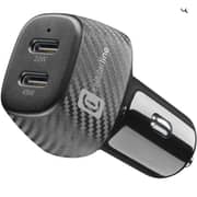 Cellular Line 2 Port Car Charger Black - CBRUSB2PD65WK