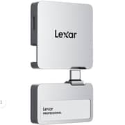 Lexar Professional Go Portable SSD With Hub USB3.2 1TB Silver - LSL400S001T-RNSNG