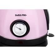 Swiss Pro+ Retro Electric Kettle, 1.8 Liter, 2200 Watt, Pink - SP-WK2200BP