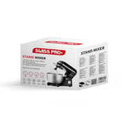 Swiss Pro+ Food Processor - Stand Mixer 6L - 1500W - Silver & Black - SP-KM1500B