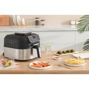 Swiss Pro+ Hot Air Fryer & Air Grill, 6 Liters, Stainless Steel - Silver  Black - 1760W