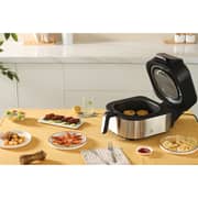 Swiss Pro+ Hot Air Fryer & Air Grill, 6 Liters, Stainless Steel - Silver  Black - 1760W
