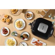 Swiss Pro+ Hot Air Fryer & Air Grill, 6 Liters, Stainless Steel - Silver  Black - 1760W