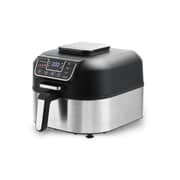 Swiss Pro+ Hot Air Fryer & Air Grill, 6 Liters, Stainless Steel - Silver  Black - 1760W