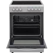 Zen Free Standing 4 Burner Electric Vitro Ceramic Cooker Black/Steel - ZSO6060EVC