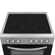Zen Free Standing 4 Burner Electric Vitro Ceramic Cooker Black/Steel - ZSO6060EVC