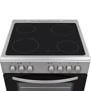 Vestel Free Standing 4 Burner Electric Vitro Ceramic Cooker Black/Steel - FE6V0401MX
