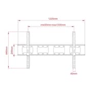 WB120 TV Wall Bracket 75 - 120 Inches Black - WB0120