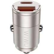 Wiwu Nano Series A+C Fast Car Charger Titanium - WI-QC028