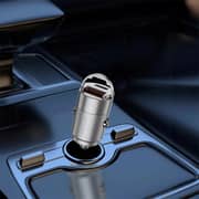 Wiwu Nano Series A+C Fast Car Charger Titanium - WI-QC028