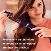 فرشاة تصفيف وتجفيف الشعر فيليبس سلسلة 3000 مطلية بالسيراميك والكيراتين مع وظيفة التوجيه الأيوني لون ليلكي BHA305/00