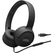 JBL Tune 520C Wired USB-C Hi Res On-Ear Headphones - Black