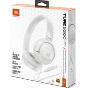 JBL Tune 520C Wired USB-C Hi Res On-Ear Headphones - White