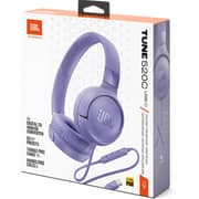 JBL Tune 520C Wired USB-C Hi Res On-Ear Headphones - Purple