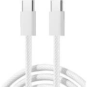 Joyroom SA45 Braided USB-C to USB-C Cable 60W 1M - White - S-A45