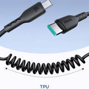 Joyroom Coiled Type-C to Type-C Fast Charging Cable 1.5M - Black - SA38-CC3
