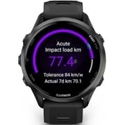 Garmin Forerunner 970 Smartwatch Carbon Grey DLC Titanium with Black Case and Black/Translucent Whitestone Band - 010-02969-10
